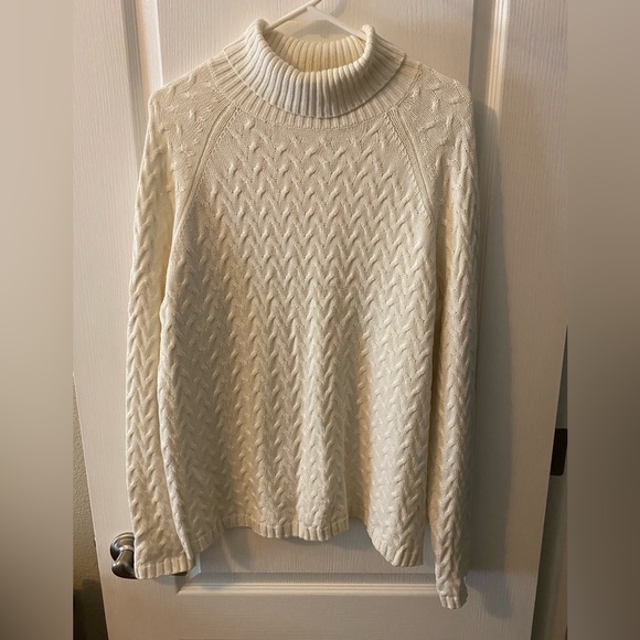 Coldwater Creek Sweaters - Coldwater Creek, Cream Cable Knit Sweater, 16/XL
